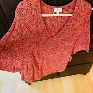 Rusty color dolman sleeve sweater